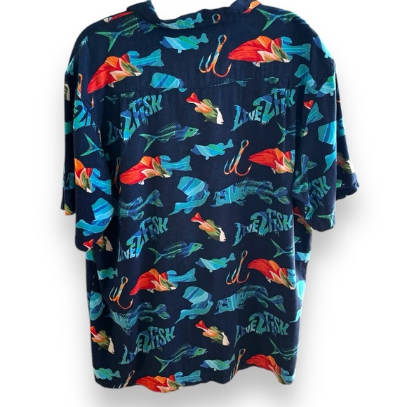 Newport Blue Live2Fish Button Front Shirt, XXL - Picture 6 of 7